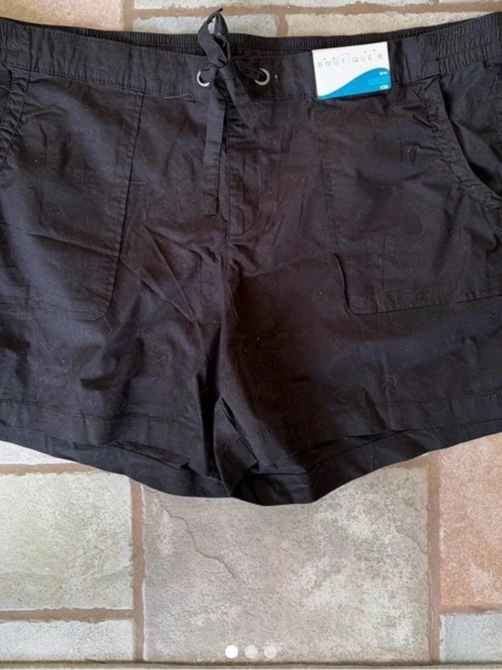 Black womens  Drawstring Shorts